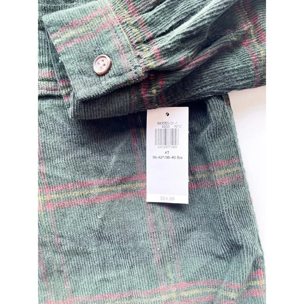 NWT Toddler Boy's Old Navy Plaid Button Down Size 4T